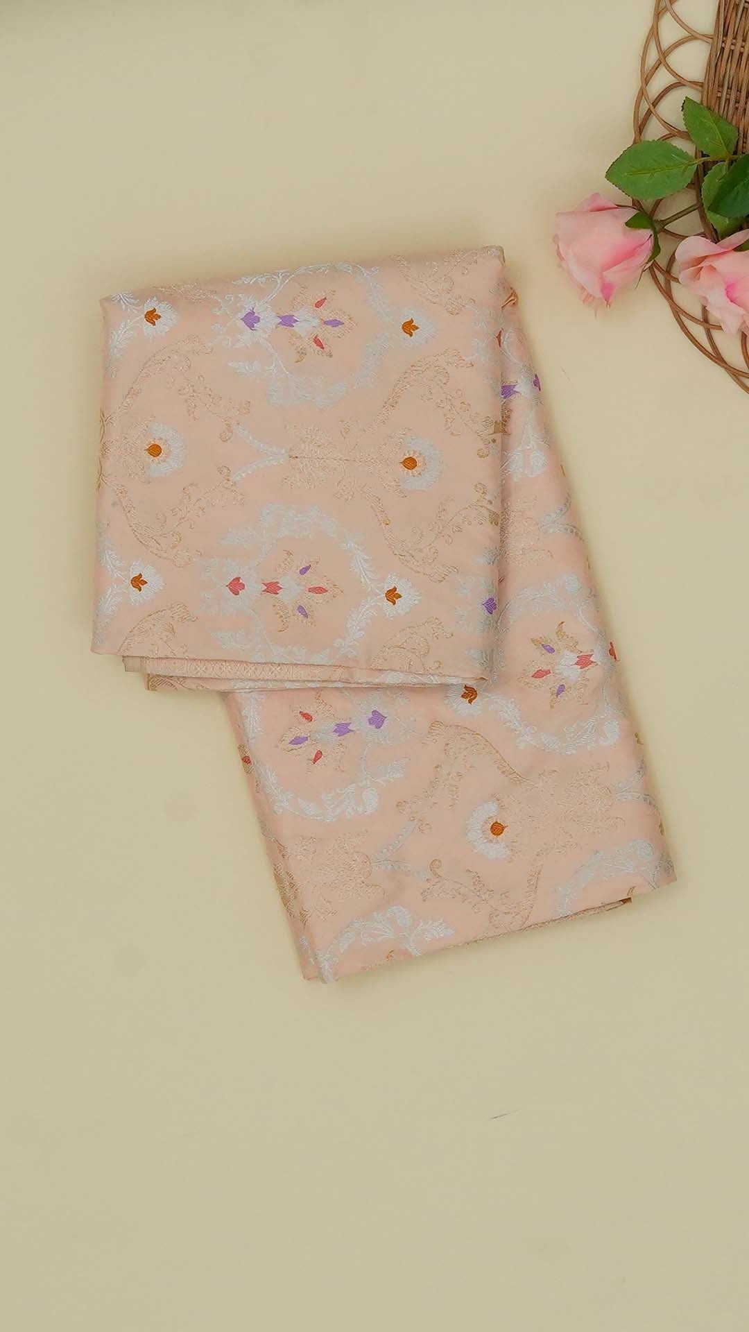 Biscuit Banaras Silk Saree