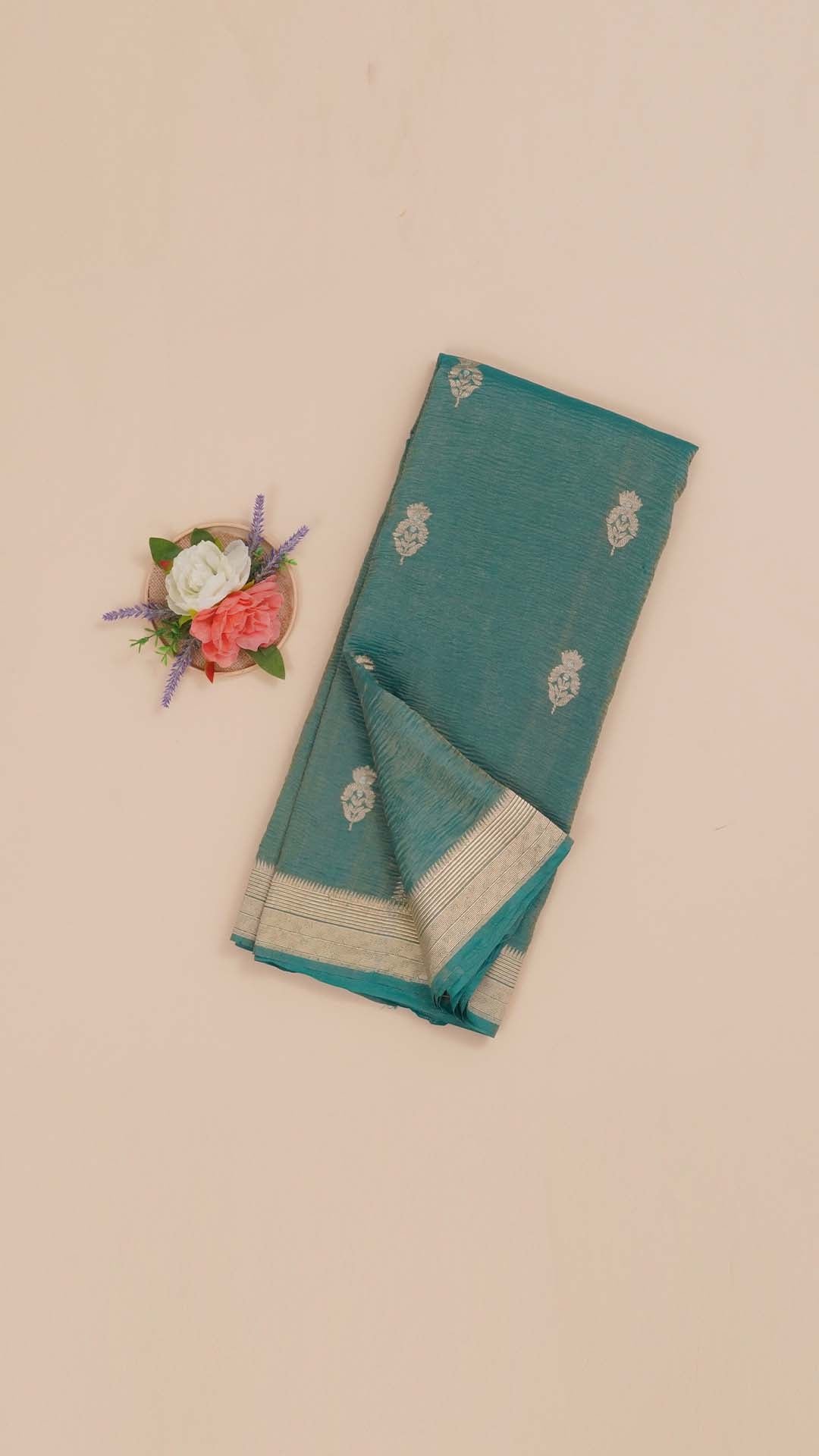Rama Green Tissu Saree